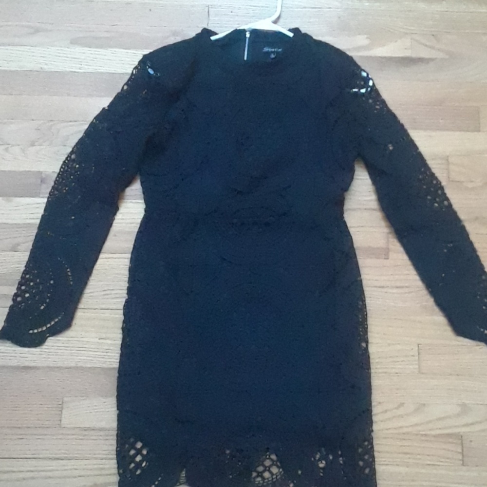 Black knitted dress